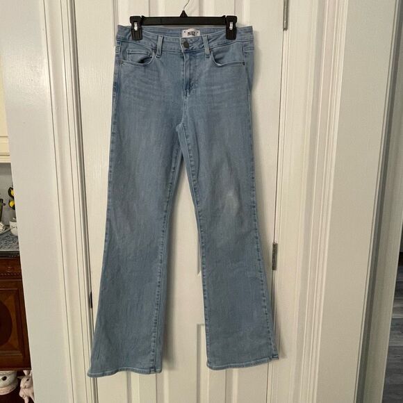 Paige Skyline Bootcut Jeans Women’s Size 29 Light Wash Stretch Denim mid rise fi - Picture 1 of 10